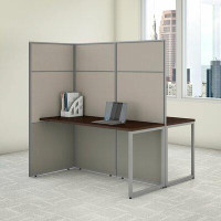 Bush Business Furniture Easy Office 2 Person Desk Workstation with Panels Cubicle