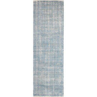 Birch Lane™ Plainsfield Striped Hand-Loomed Wool Ivory/Navy Area Rug