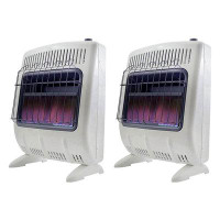Mr. Heater Mr Heater 30000 BTU Blue Flame Natural Gas Wall or Floor Indoor Heater (2 Pack)