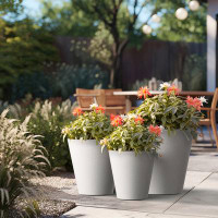 Ebern Designs Rehana 3-Piece Concrete Pot Planter Set