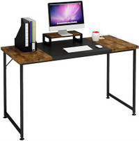 Magic Life Computer Desk Study Writing Table 47 Inch with Monitor Stand, Modern