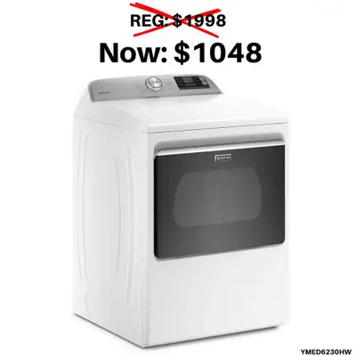 White Dryer at Lowest Price in GTA!! YMED6230HW