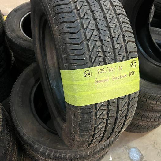225 60 16 4 General RTX Used A/S Tires With 95% Tread Left in Tires & Rims in Mississauga / Peel Region