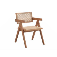 Bay Isle Home™ Crosstown Arm Chair (Set-2), Rattan & Natural Finish
