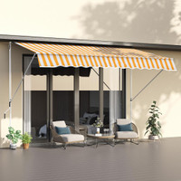 Awning 9.8' x 4.9' Yellow and White