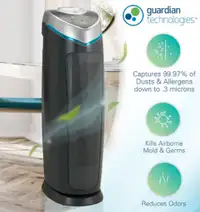 GERMGUARDIAN® AIR PURIFYING SYSTEM WITH 99.97% HEPA FILTER FOR CLEAN AIR -- Removes Smoke, Pollen, Mold, Dust Mites...