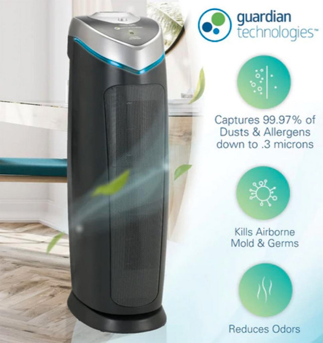GERMGUARDIAN® AIR PURIFYING SYSTEM WITH 99.97% HEPA FILTER FOR CLEAN AIR -- Removes Smoke, Pollen, Mold, Dust Mites... in Health & Special Needs in Ontario