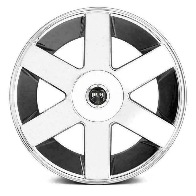24x10 Dub Baller Six S232 Chrome wheels 6x139.7 / 6x5.5 and 6x135, +30mm offset - Silverado Sierra F-150 Escalade Tahoe in Tires & Rims in Calgary - Image 3