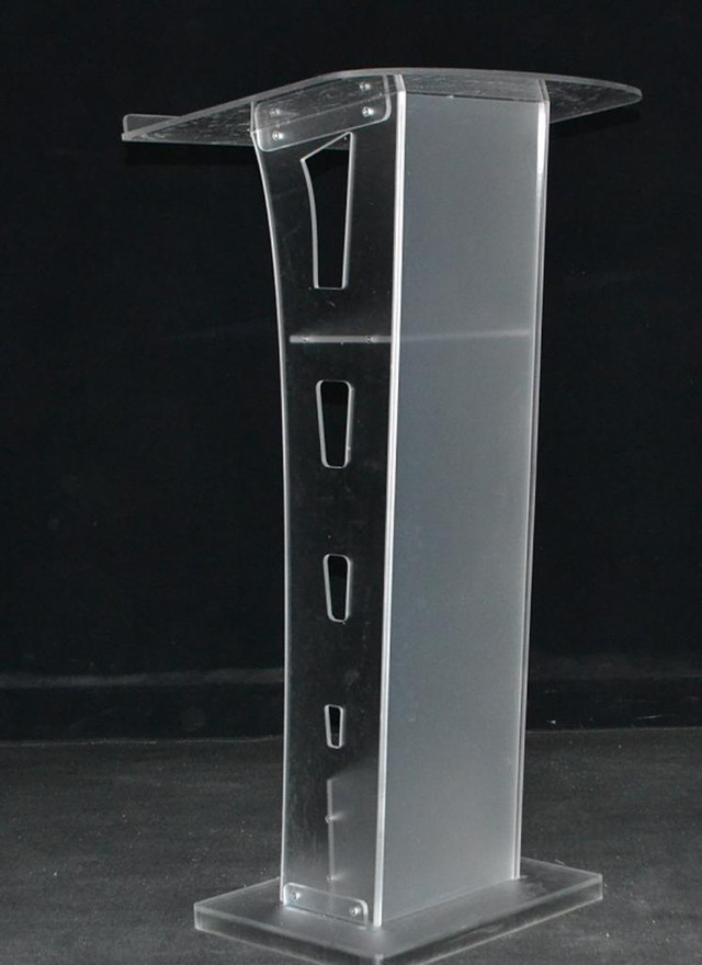 Open Box Modern Durable Clear Acrylic Podium Plexiglass Lectern Conference Church Pulpit #220395 in Other Business & Industrial in Toronto (GTA)