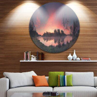 Made in Canada - Design Art 'Purple Tinged Spring Mountains' Photographic Print on Metal