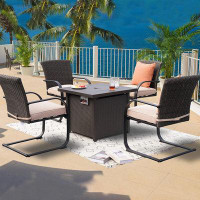 Grand Patio 4-Person Seating Group With Fire Pite Table