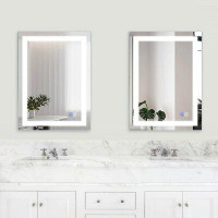Orren Ellis Frameless Lighted Bathroom Mirror