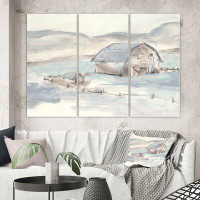 Made in Canada - East Urban Home Premium 'Farmhouse Barn Gray IV' Painting Multi-Piece Image on Canvas