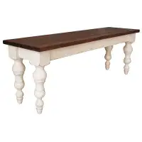 International Furniture Direct Rock Valley Bench With Turned Legs
