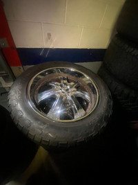 24 INCH ION CHROME WHEELS WITH 315 / 50 R24 NITTO TERRA GRAPPLER 8X165.1