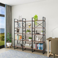 17 Stories Robertino 71.06'' H x 70'' W Steel Etagere Bookcase