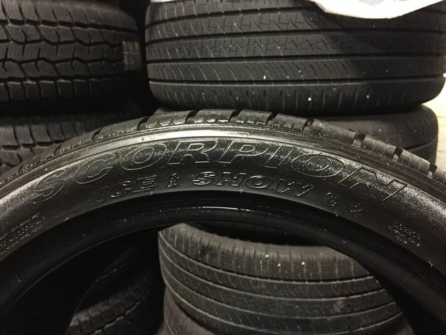 20 inch PAIR OF 2 BMW OEM USED RUNFLAT WINTER TIRES 275/40R20 106V PIRELLI SCORPION ICE AND SNOW  RUNFLAT TREAD 85% in Tires & Rims in Ontario - Image 3