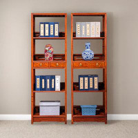 RARLON Solid wood bookshelf Floor-to-ceiling bookshelf New Chinese shelving