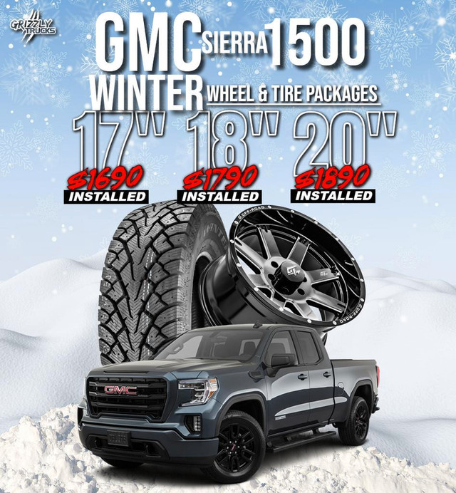 GMC Sierra 1500/Yukon Winter Tire Packages/ Installed/ Free New Lug Nuts in Tires & Rims in Edmonton Area