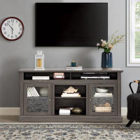 Millwood Pines Contemporary TV Media Stand Modern Entertainment Console For TV Up To 65" With Open And Closed Storage Sp
