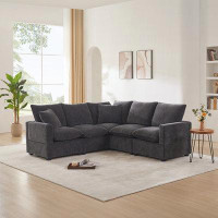 Latitude Run® Modern L Shape Modular Sofa with 2 Pillows Included