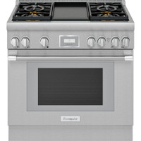 Thermador 36-inch Freestanding Gas Range with ExtraLow® Burners PRG364WDHSP - Main > Thermador 36-inch Freestanding Gas
