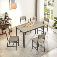Ebern Designs Dining Set For 5 Kitchen Table With 4 Upholstered Chairs