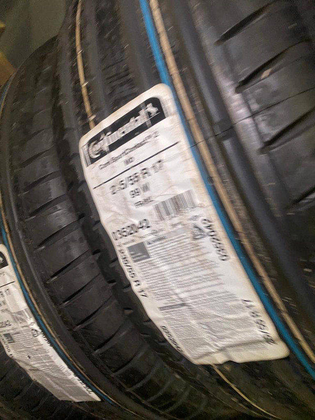 SET OF TWO BRAND NEW 235 / 55 R17 CONTINENTAL  CONTI SPORT CONTACT 2 MO TIRES !!! in Tires & Rims in Toronto (GTA)