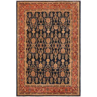 Isabelline Classic Ziegler Ethan Blue/Red Wool Rug - 9'0'' X 12'0''