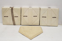 (52111-5) Official League Brown 27 Baseball Bases and Plate