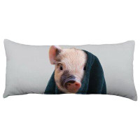 East Urban Home Cochon dans une couverture oreiller double face