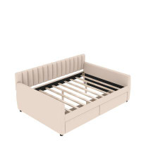 Latitude Run® Upholstered Bed With Drawers