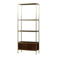 Andrew Martin Chester Stainless Steel Etagere Bookcase