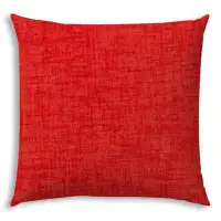 East Urban Home 17" X 17" Coral And Red Blown Seam Solid Colour Lumbar Indoor Outdoor Pillow