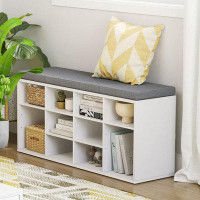 Hokku Designs Shoe Storage Bench with Cushion