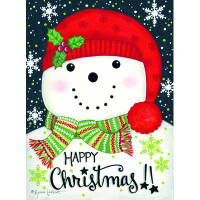 The Holiday Aisle® Happy Christmas Snowman by Annie Lapoint - Print