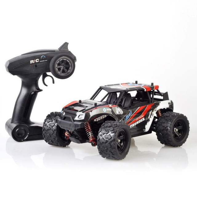 MotionGrey:18 Car High-Speed 35km/h 4WD Remote Control RC 2.4Ghz Offroad RC Truggy Monster Truck Buggy All Terrain Red in Toys & Games