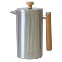 Admired by Nature French Press Coffee Maker, Maximum Flavour Coffee Brewer With Superior Filtration, 2 Cup Capacity, Sil