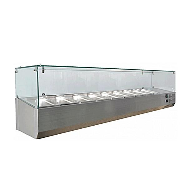 48 CHEF Refrigerated Counter Top Topping Rail VRXH-1200/380 in Industrial Kitchen Supplies