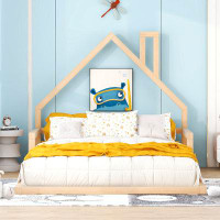 Harper Orchard Floor Bed With House-Shaped Headboard