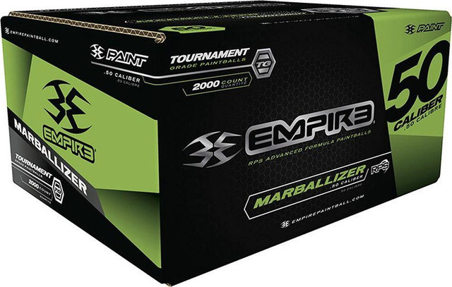 Empire Marballizer 2000 0.50 Calibre Paintballs with White Fill in Paintball