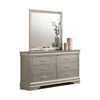 Rosdorf Park Wetherby 6 Drawer Double Dresser with Mirror