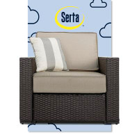 Serta at Home Serta Laguna Outdoor Patio Furniture Collection Arm Chair, Brown Wicker