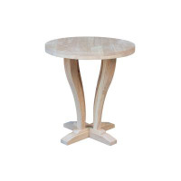 Rosalind Wheeler Alyona 24'' Tall Solid Wood End Table
