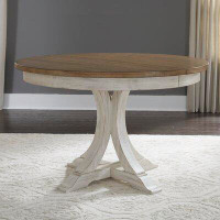 Laurel Foundry Modern Farmhouse Xochitl Extendable Pedestal Dining Table
