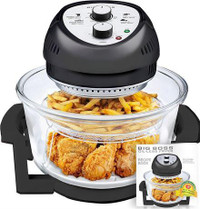 Big Boss Oil-less Air Fryer, 16 Quart, 1300W, Easy Operation with Built in Timer