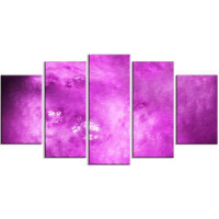 Made in Canada - Design Art 'Bright Purple Sky with Stars' Graphic Art Print Multi-Piece Image on Canvas