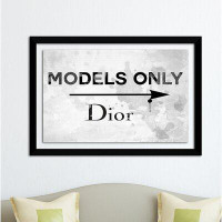 Made in Canada - Picture Perfect International 'Models Only Dior' Framed Textual Art