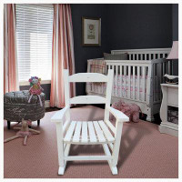 Winston Porter Children's rocking white chair- Indoor or Outdoor -Suitable for kids-Durable-populus wood
