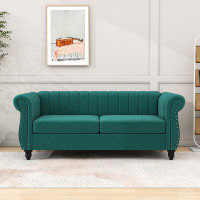 House of Hampton Joya Upholstered Sofa with Rolling Arms and Solid Wood Legs for Living Room